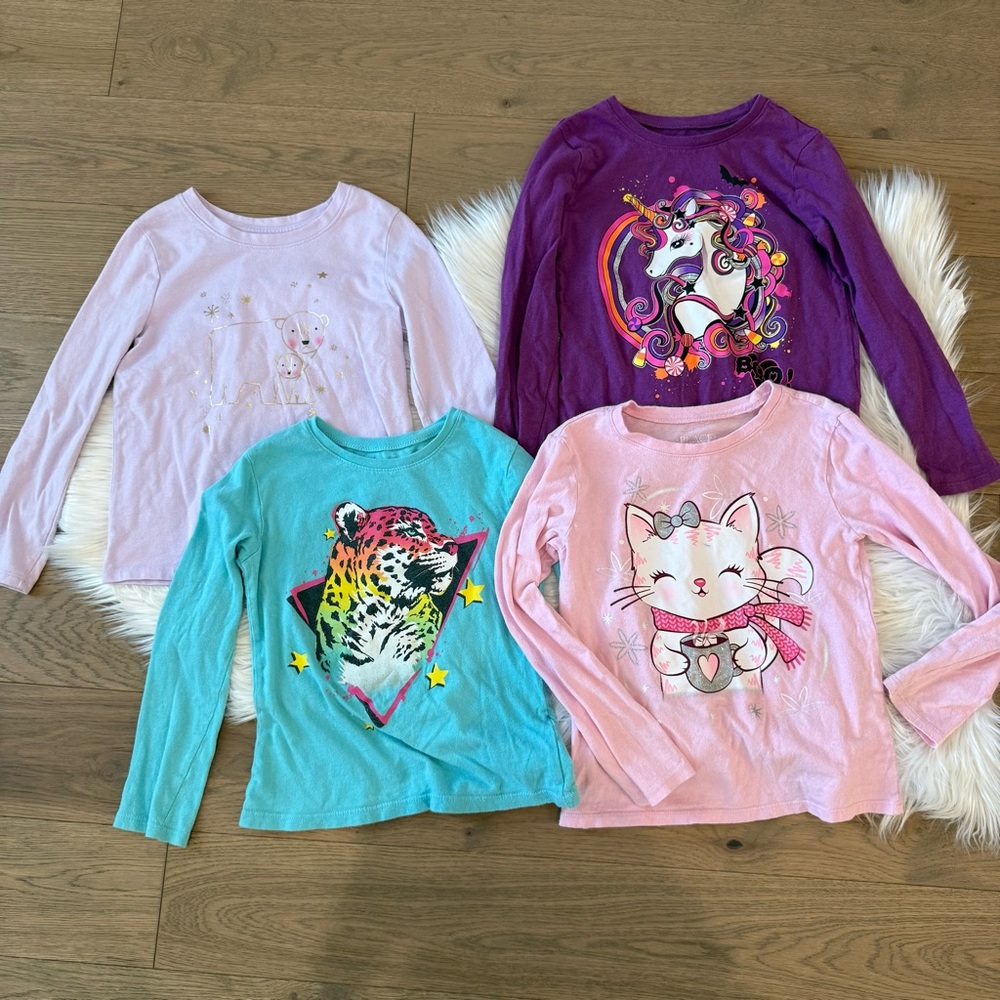 The Children's Place Long Sleeve Tees - Purple, Pink, Blue